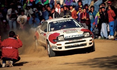 Carlos Sainz y Luis Moya, campeones del mundo con Toyota.