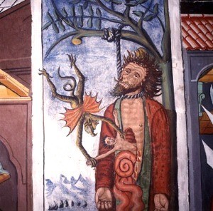Judas ahorcado.