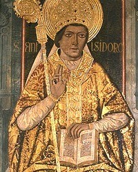 San Isidoro de Sevilla, Retablo de San Isidoro, Museo Diocesano de Calatayud (Zaragoza)