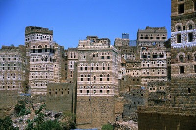 Arquitectura tradicional de Sana'a, la capital de Yemen.