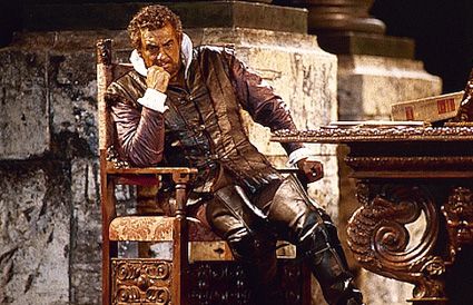 El tenor Placido Domingo en plena actuación.