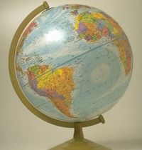 Globo terráqueo.