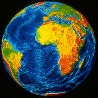 Imagen de satélite de las aguas del océano Atlántico.