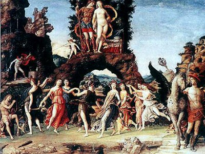 El Parnaso, Andrea Mantegna. La residencia favorita de los dioses griegos es sin duda la montaña del Parnaso, situada ...