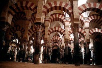 Interior de la mezquita de Córdoba.