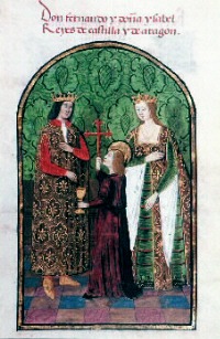 Los reyes Católicos con su hija Juana.