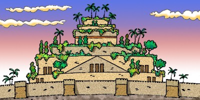 Los jardines colgantes de Babilonia fueron la gran obra de Nabucodonosor II.