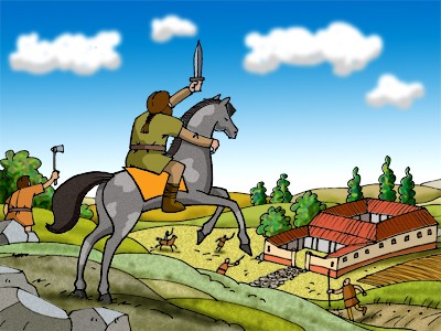 Las guerras civiles arrasaron las villas romanas en Hispania.